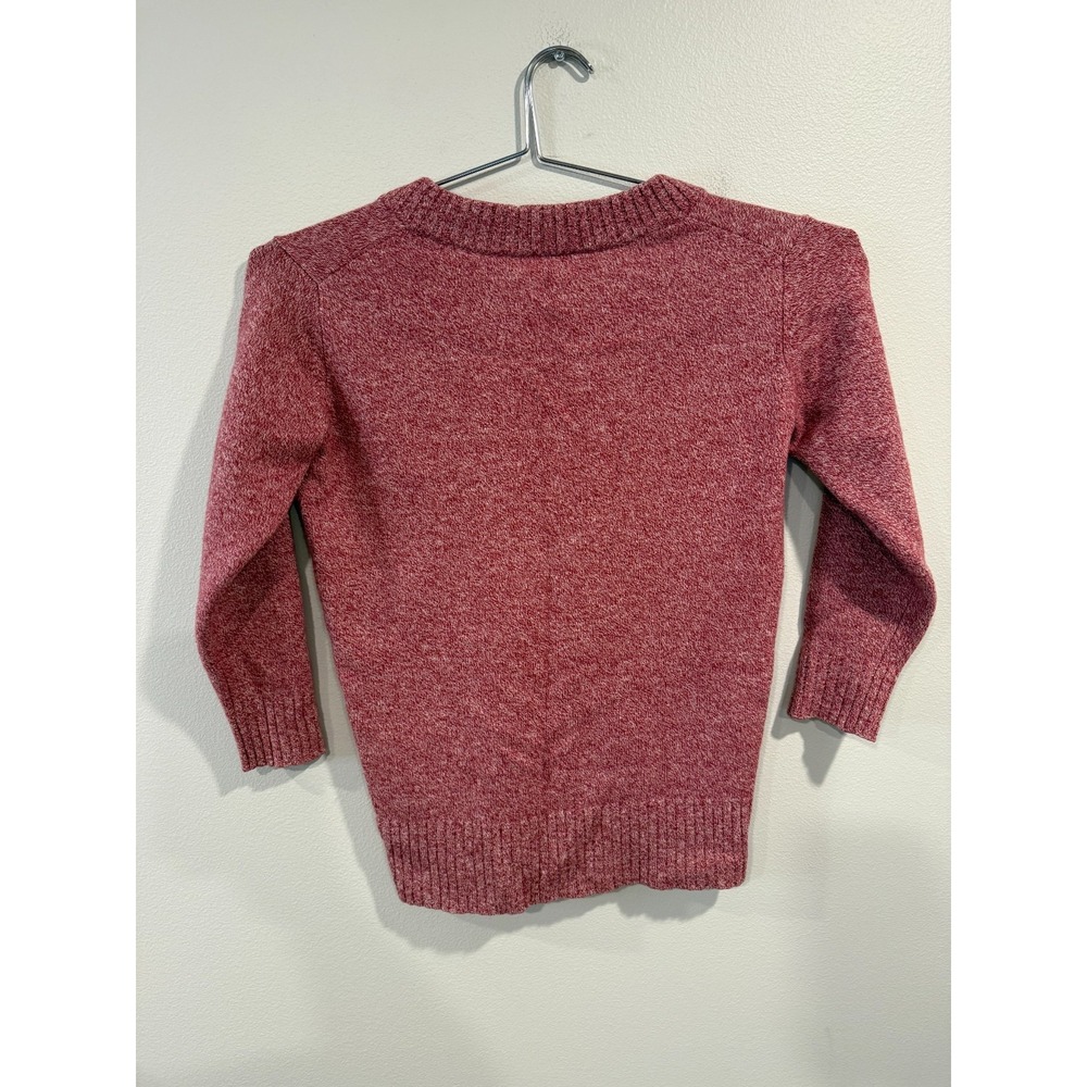 Athleta Vital Tunic Sweater Womens Small Red Marled Knit Classic V-Neck Pullover - Picture 2 of 7